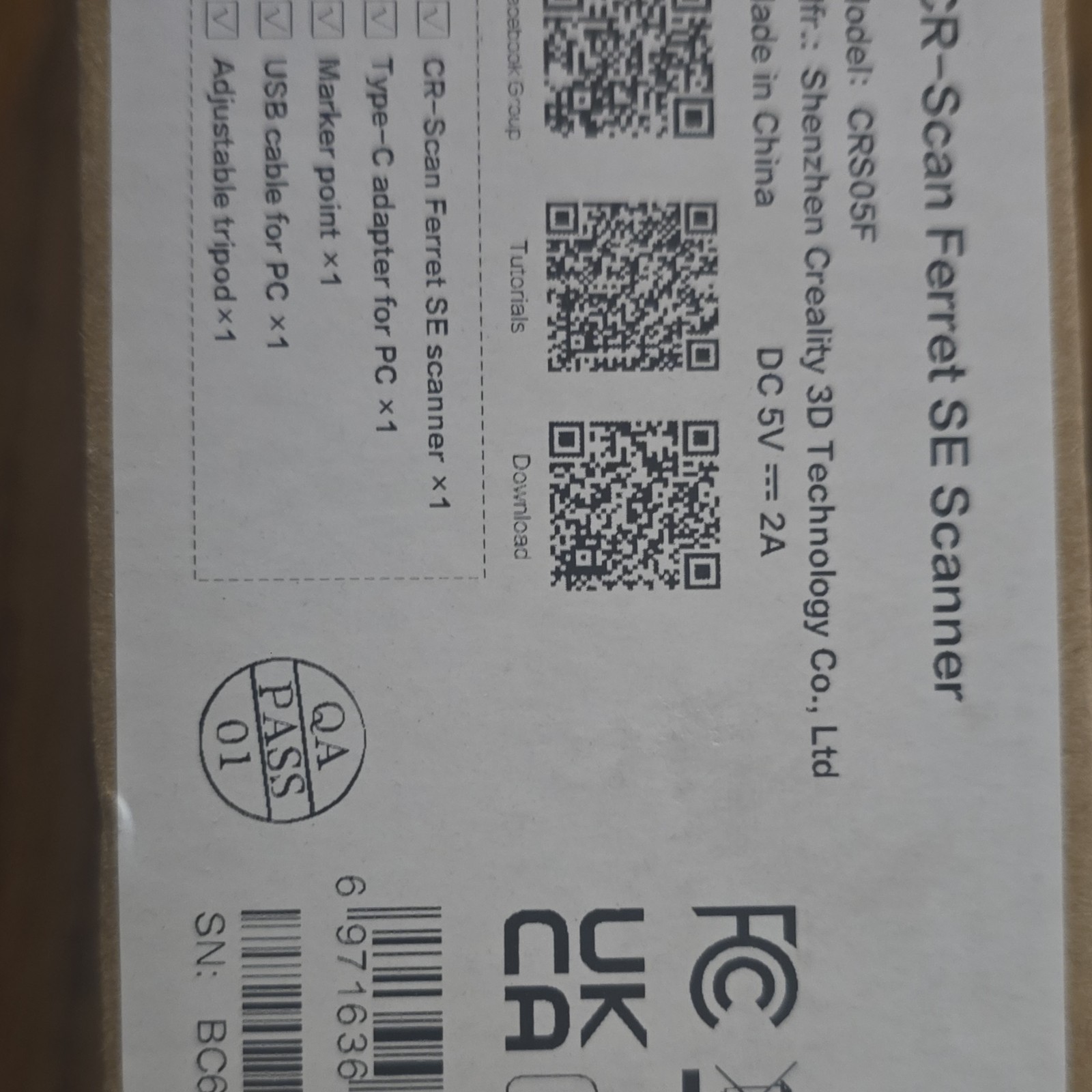 Creality CR-Scan Ferret SE Handheld 3D Scanner CRS05F Type-C USB Interface gallery