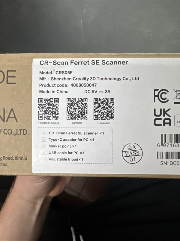 Creality CR-Scan Ferret SE 3D Scanner for 3D Printing, Anti-Shake Tracking gallery