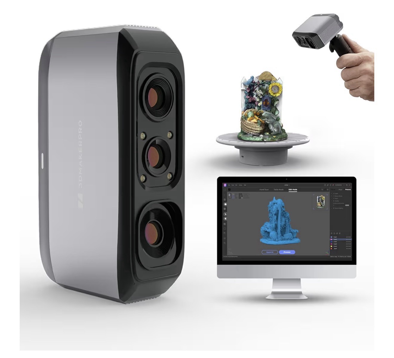 3DMakerpro 3D Scanner for 3D Printing, Handheld 3D Printer Scanner gallery