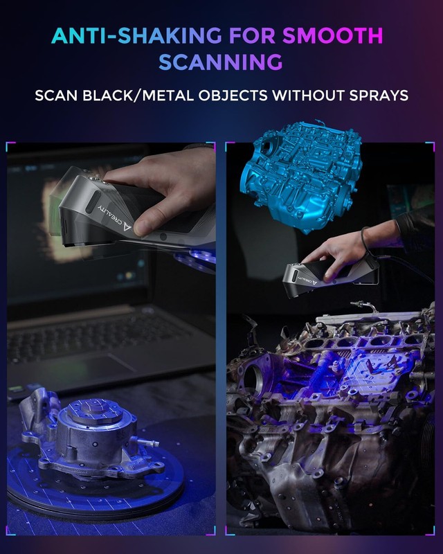 Creality CR-Scan Raptor Multiple-line Blue & NIR Consumer 3D Scanner Open Box gallery