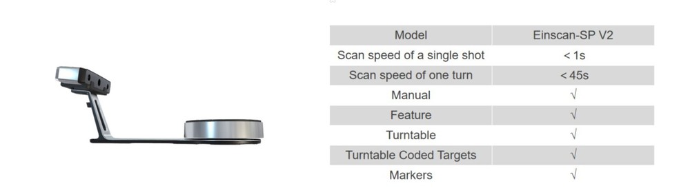 Color 3D Scanner EinScan-SP V2 EXScan Shining3D Edition Tripod For MAC & PC