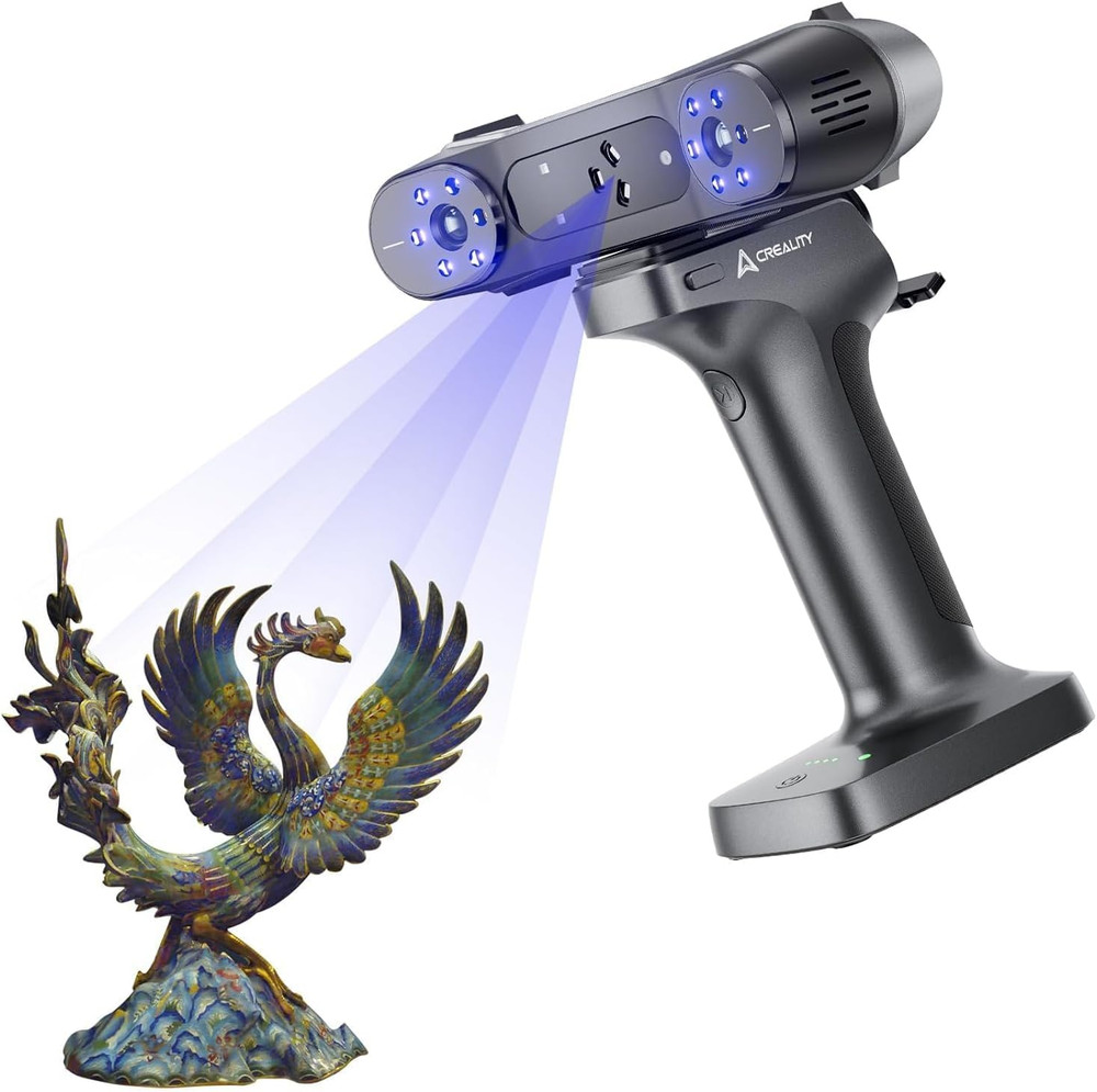 Raptor X 3D Scanner - 60FPS, 34 Cross Laser, 0.02mm Accuracy, WiFi 6