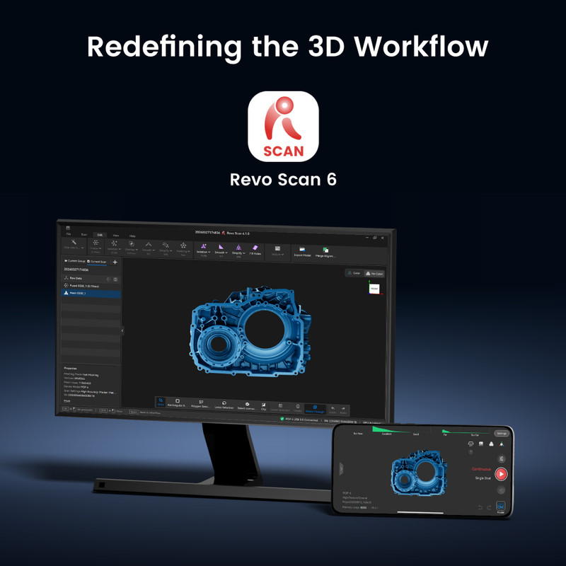 Revopoint POP 4 3D Scanner For 3D Print 105fps 0.03mm Handheld Outdoor Scanner gallery