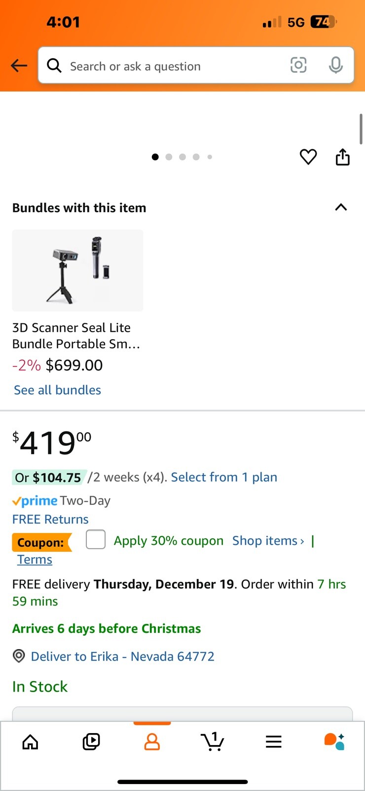 3D Maker Pro Seal Lite Handheld 3D Scanner For 3D Printing gallery