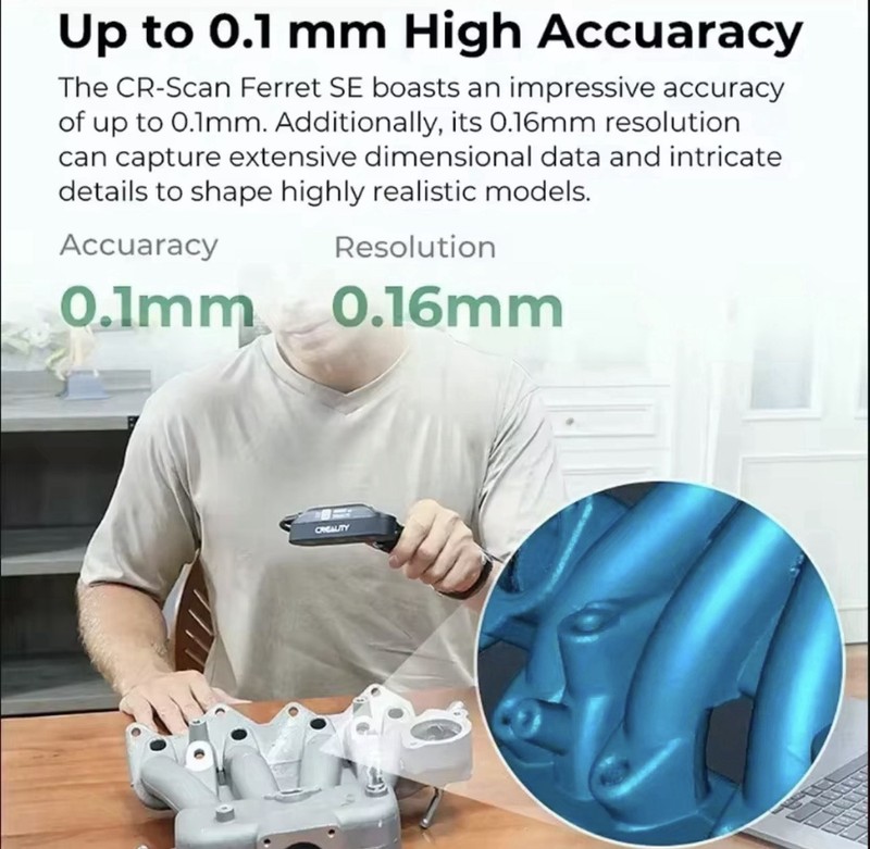 Creality 3D Scanner CR Ferret SE for 3D Printing Handheld Anti-Shake 30FPS Scan gallery