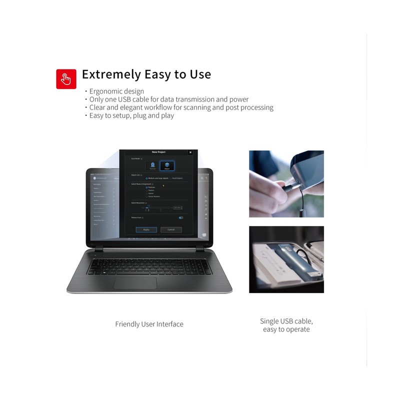Shining 3D Einstar Handheld 3D Scanner with Detail-Oriented Enhancement Techn... gallery