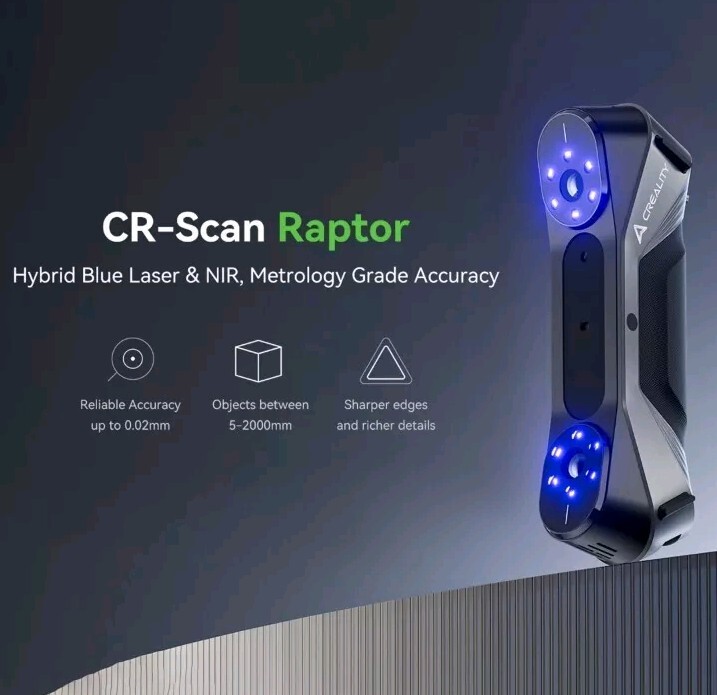 Creality CR-Scan Raptor 3D Scanner 60fps Handheld Scanner 0.02mm Accuracy H7E3 gallery