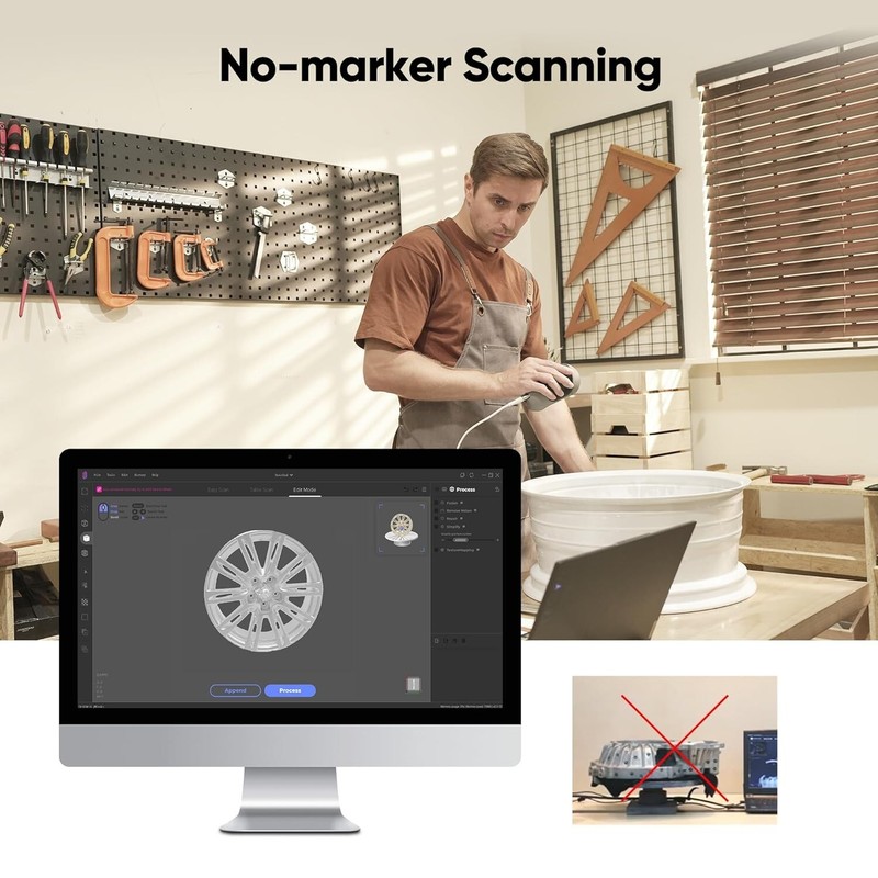 3DMakerpro Handheld 3D Scanner For 3D Printing Mole Premium 0.1mm Resolution gallery