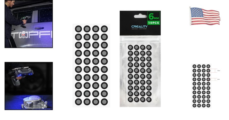 Official 6mm 3D Scanning Reference Dots - 10 Sheets with 400 Adhesive Points gallery