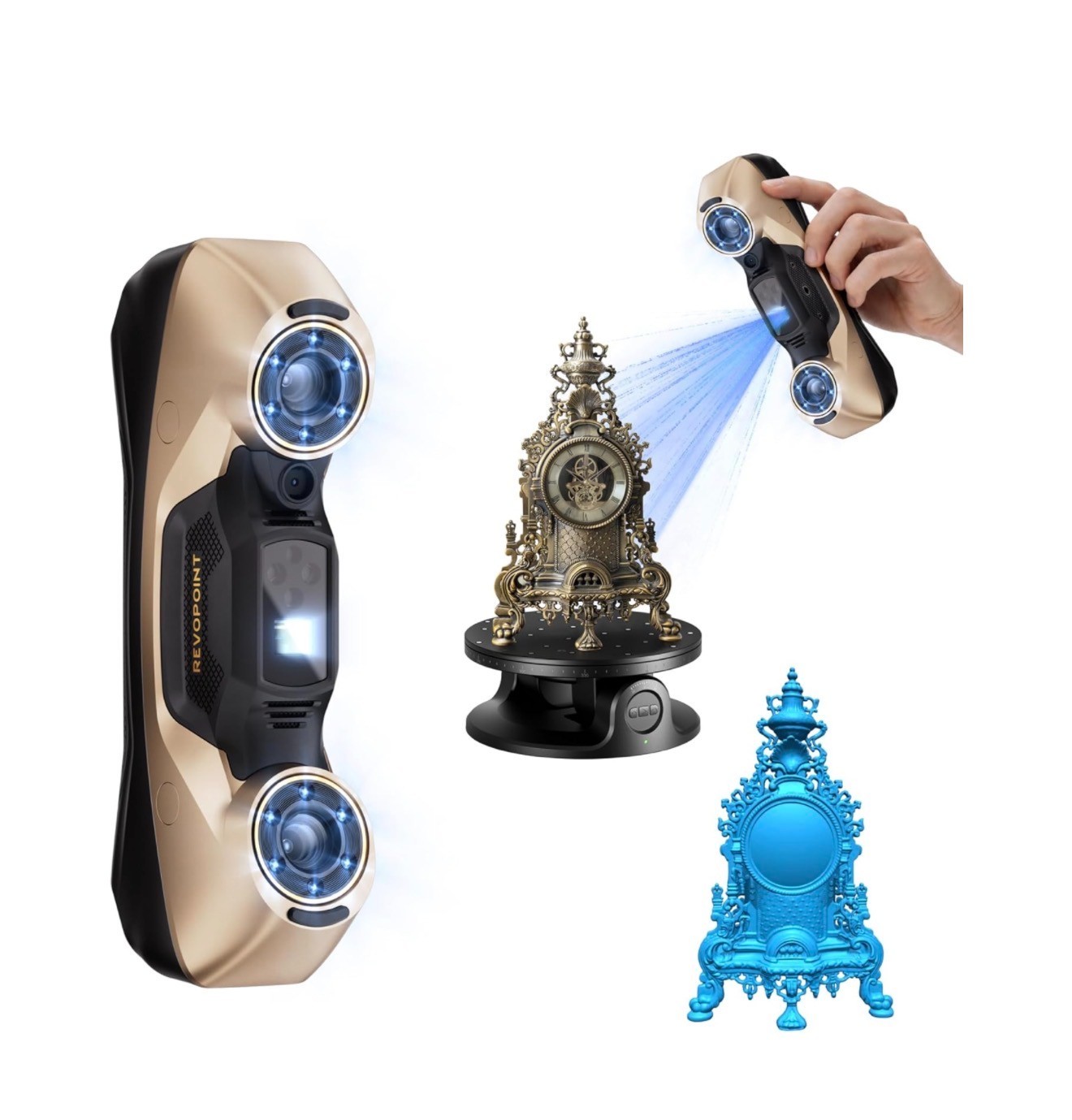 Revopoint MetroY Ultra Laser 3D Scanner for3D Printing Handheld/Standard Edition gallery