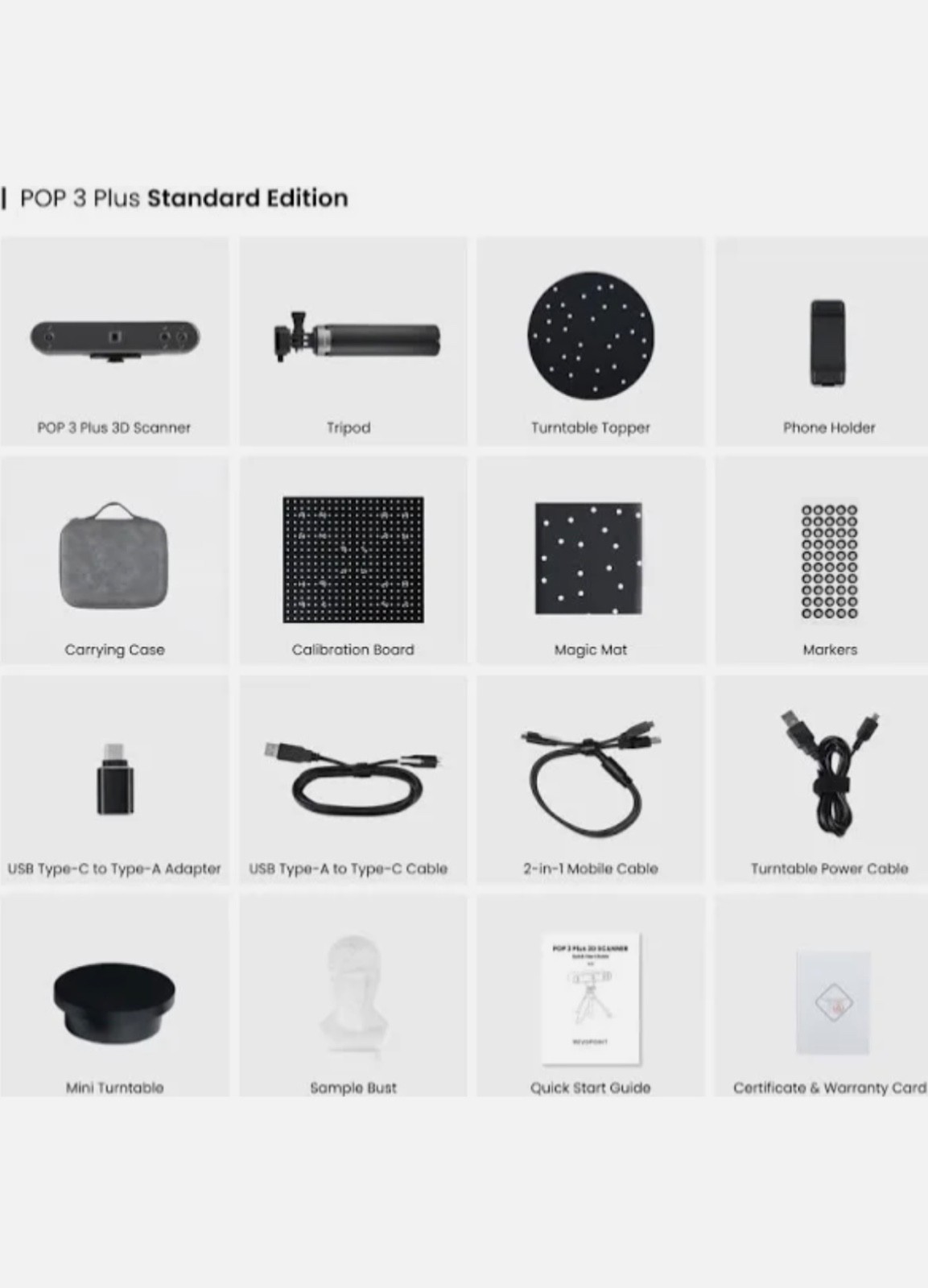 Revopoint POP 3 3D Scanner For 3D Printer 0.05mm Resolution 18FPS Scan Speed gallery