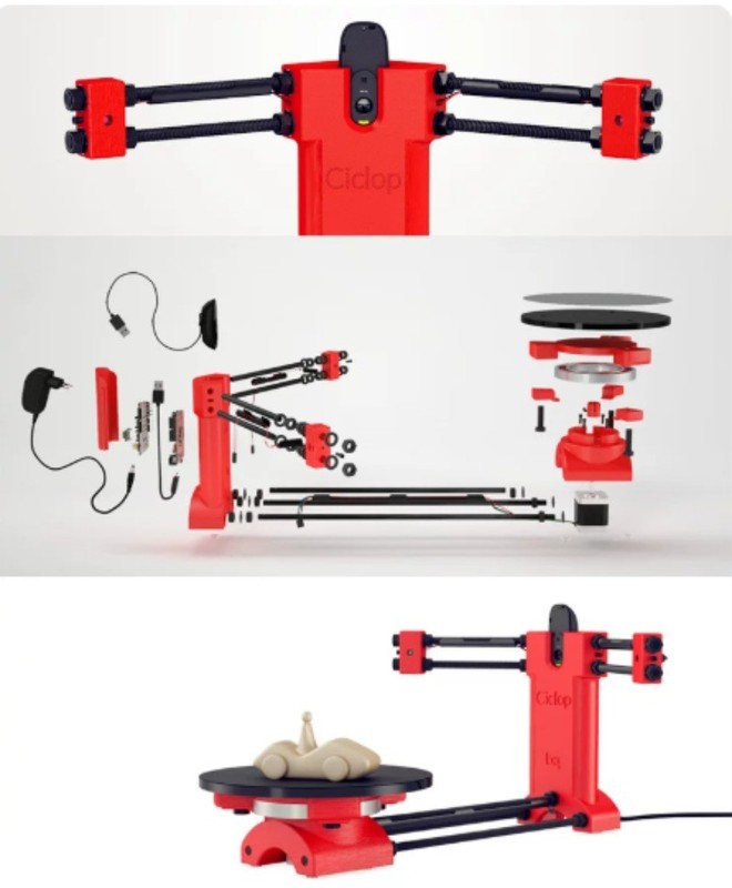Ciclop 3D Laser Scanner Hardware Complete Kit - 3D Scanner for Home Use gallery