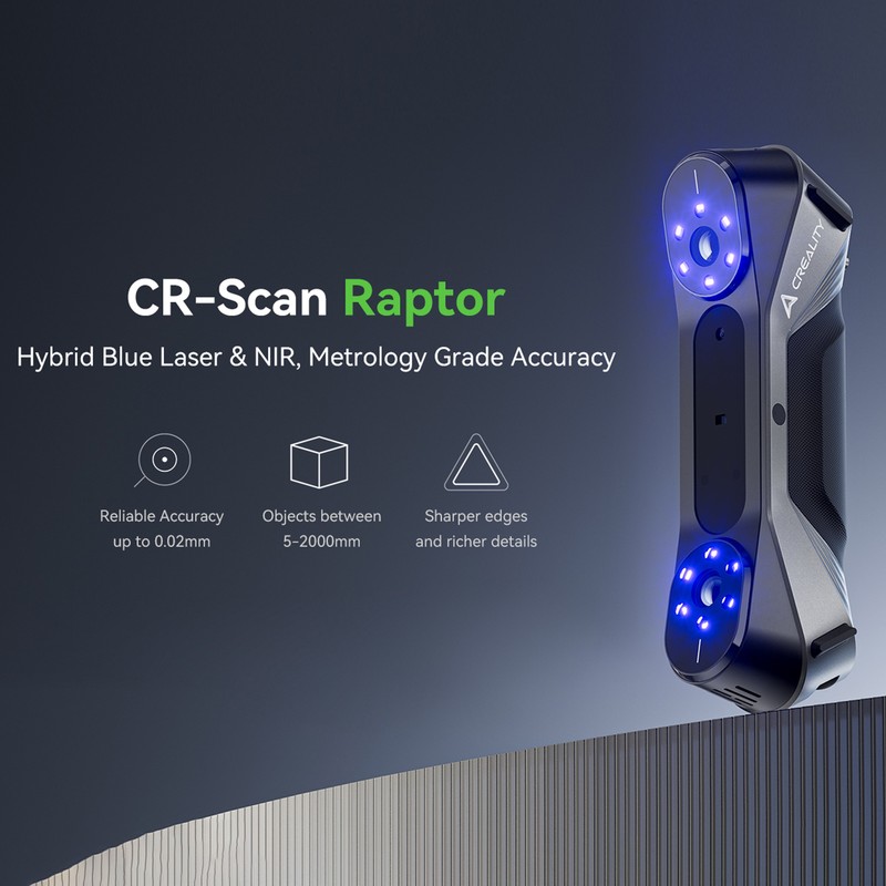 Creality CR-Scan Raptor 3D Scanner 5-2000mm Black/Metal Objects Scanning C0Z4 gallery