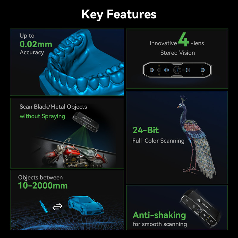 Creality Otter Handheld 3D Scanner With Scan Bridge gallery