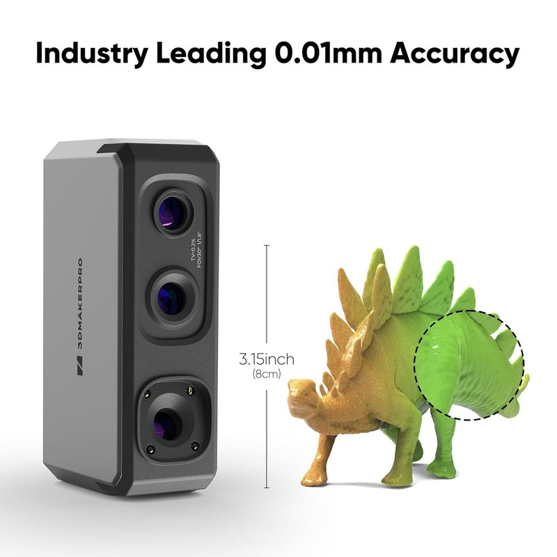 3DMakerpro Handheld 3D Scanner For 3D-Printing 0.01mm Accuracy 10FPS Seal New gallery