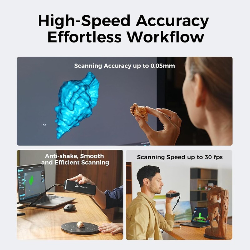 Creality CR-Scan Otter Lite 3D Scanner 24-Bit Full-Color Scans for Win/Mac/iOS/A gallery
