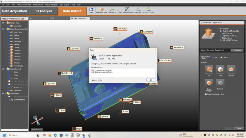 3D scanner KEYENCE VL 320 310 300 CMM with full software suite gallery