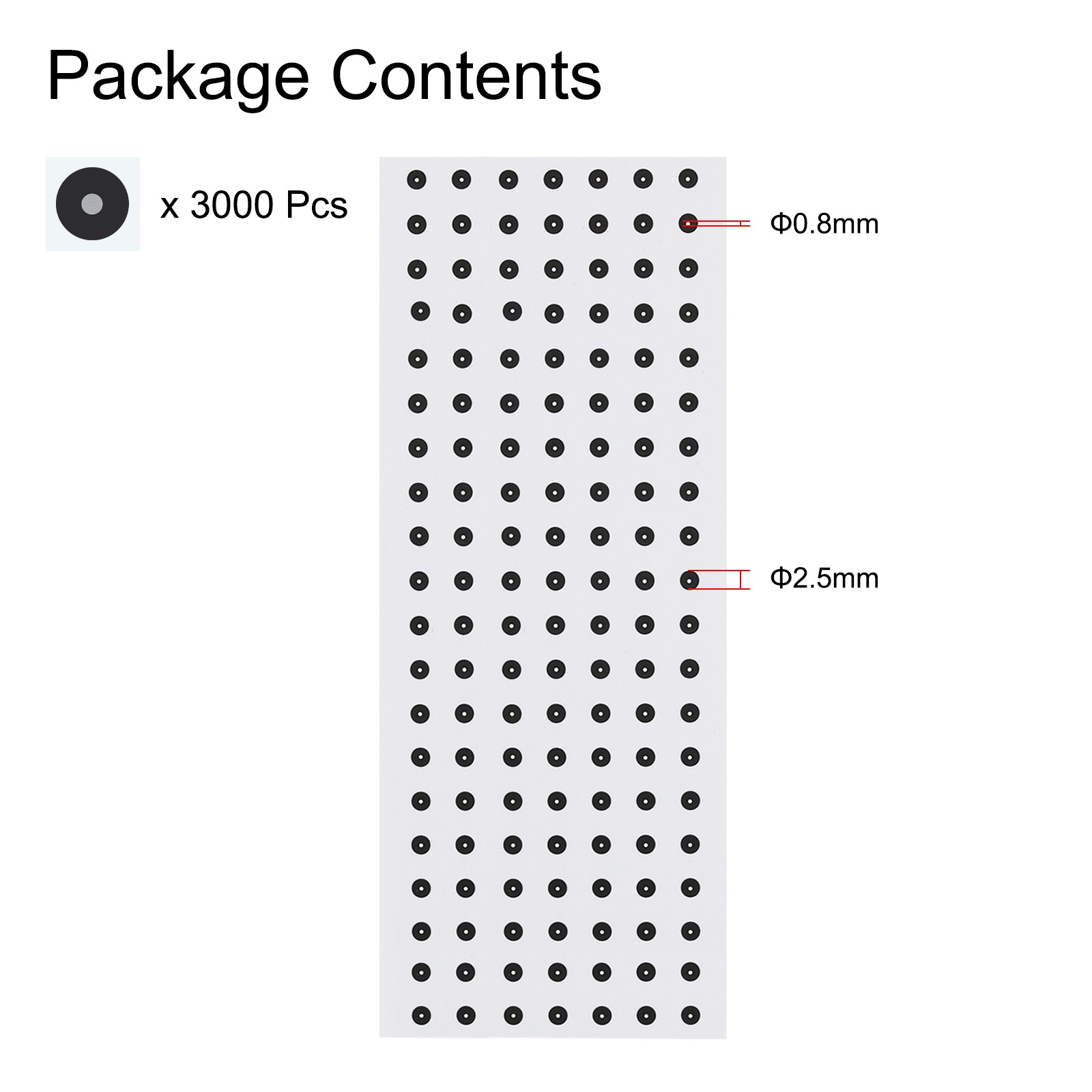 3000Pcs 3D Scanner Markers 0.8mm 3D Scanning Dots for 3D Scanners(0.8x2.5mm) gallery