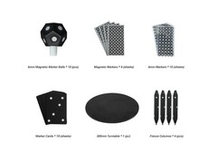 Universal 6mm 3D Scanning Accessory Kit Turntable, Marker Balls, Cards, Columns
