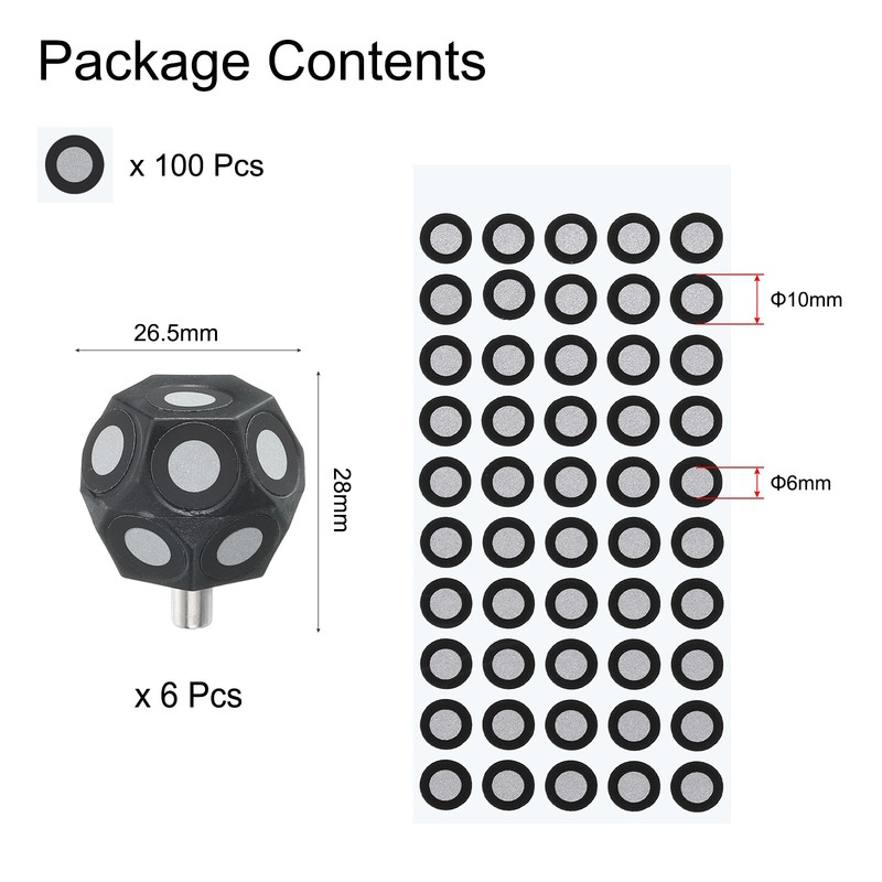 6Pcs 3D Magnetic Ball Marker with 100Pcs 6x10mm 3D Scanning Markers gallery