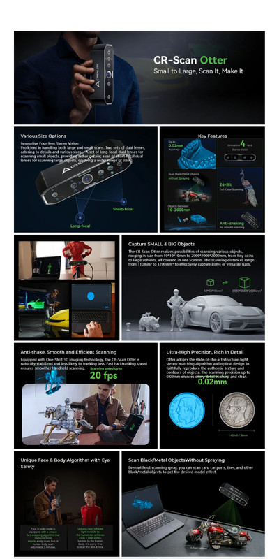 Creality CR-Scan Otter 3D Scanner High Accuracy Portable Full-Color gallery