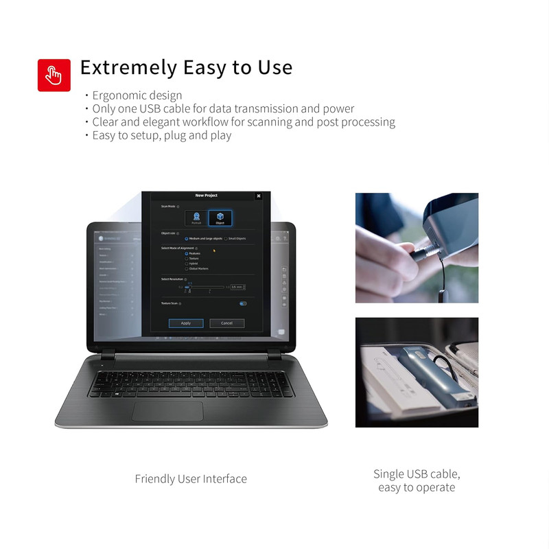 Shining 3D Einstar Handheld 3D Scanner with Detail-Oriented Enhancement Technolo gallery