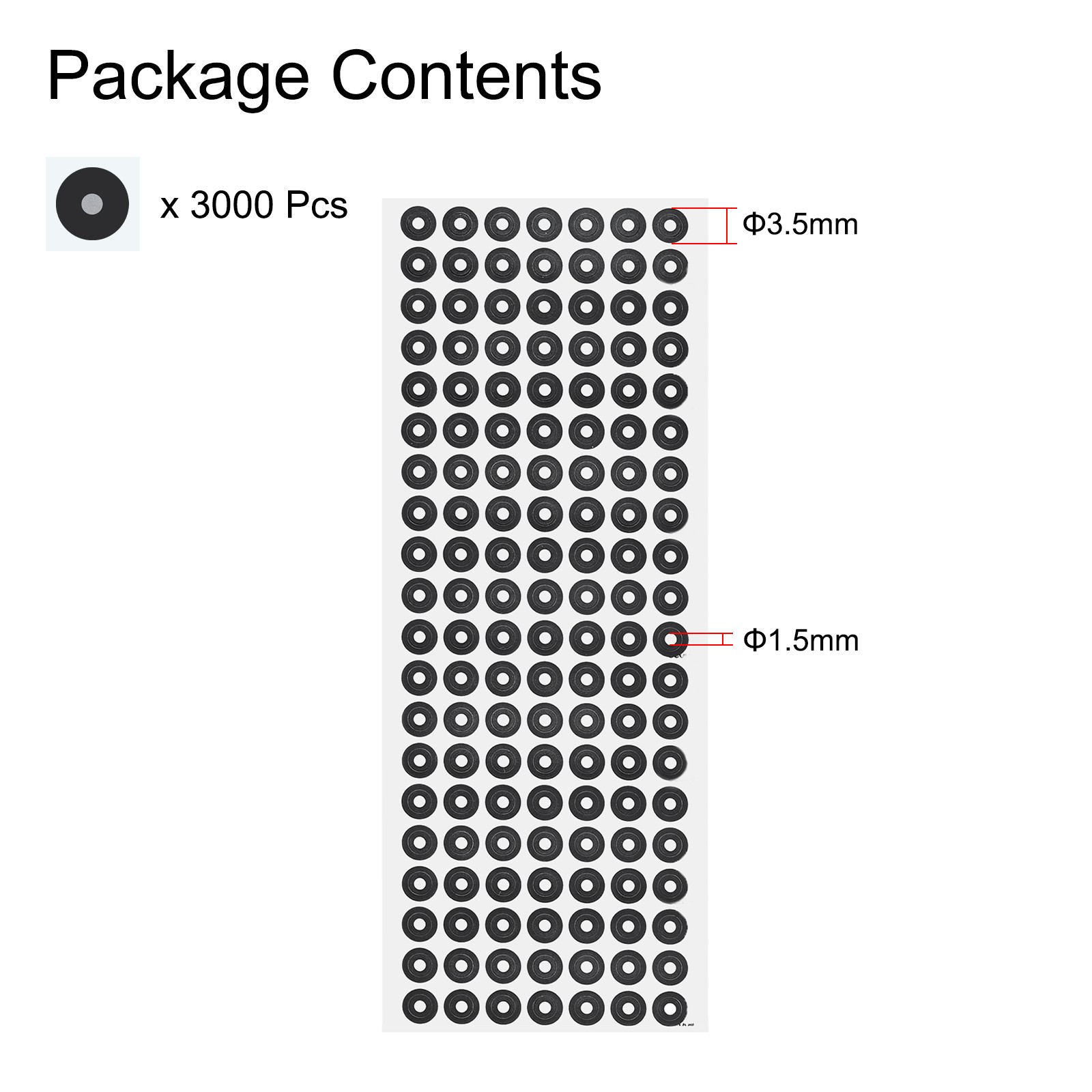 3000Pcs 3D Scanner Markers 1.5mm 3D Scanning Dots for 3D Scanners 1.5x3.5mm gallery