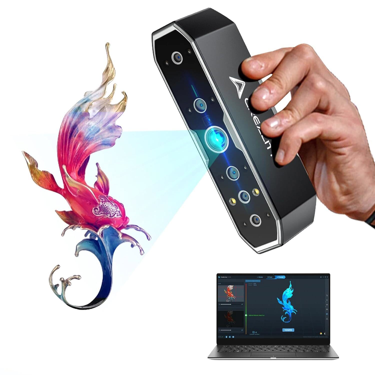 Creality Otter 3D Scanner with 0.02mm Accuracy Scan Black/Metal Without Spraying gallery