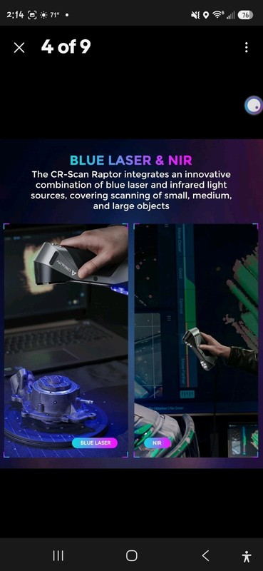 Creality CR-Scan Raptor 3D Scanner - Open Box - Original Package Accessories gallery