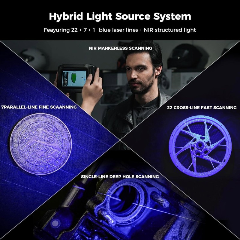 Creality Sermoon P1 3D Scanner Tri-Mode Blue Laser&Infrared w/ 6"Touch Screen US gallery
