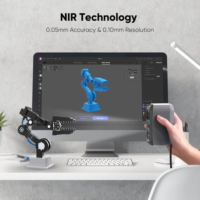 3DMakerpro Handheld 3D Scanner For 3D Printing 0.05mm Accuracy 10FPS Moose Lite gallery