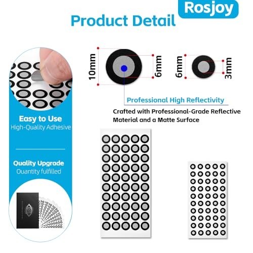1400 High Precision 3D Scanning Markers Dots 6mm & 3mm for Accurate Tracking gallery