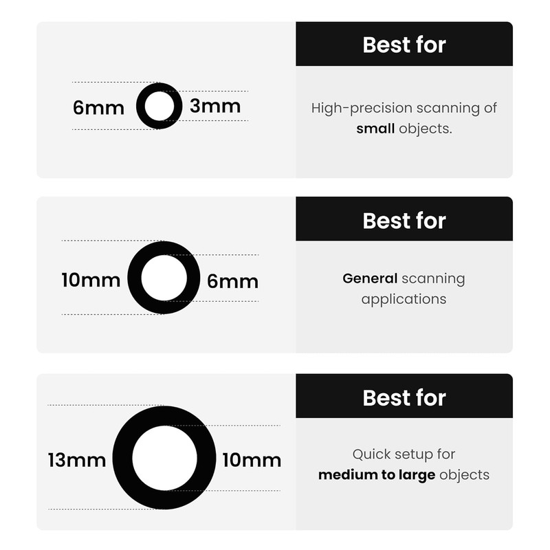 6 Mm 3D Scanning Marker Dots for 3D Scanners, 3D Tracking Dots, High Reflectivit gallery