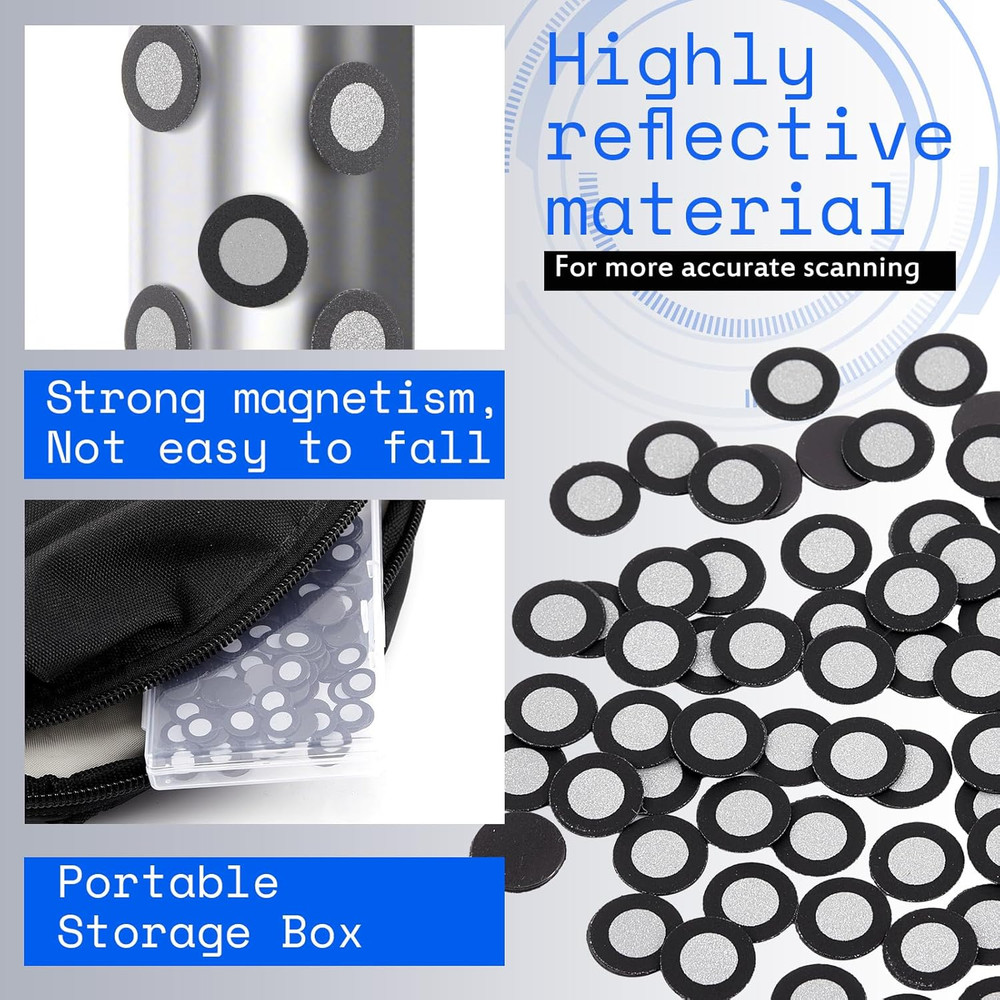 300 Pcs 3D Magnetic Tracking Dot for Scanner Scanning Reference Point Marker ...