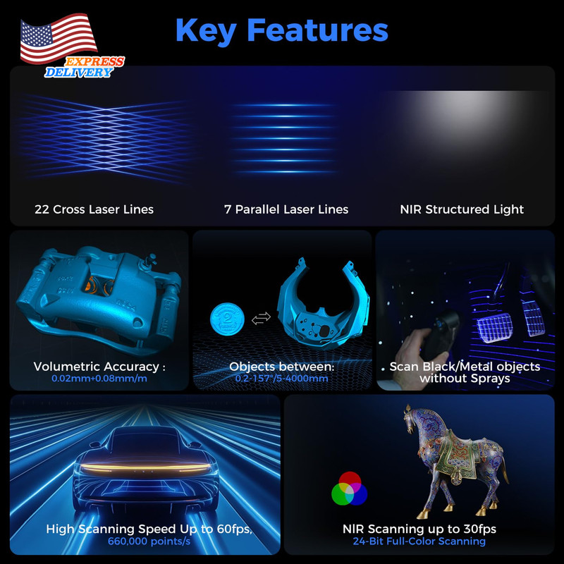 3D Scanner Raptor Pro for Automotive & Engineering Projects with Metrology-Grade gallery