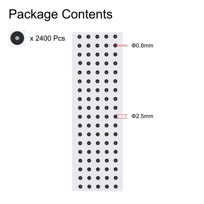 2400 Pcs 3D Scanner Markers 0.8mm Low Reflective 3D Scanning Dots(0.8x2.5mm) gallery