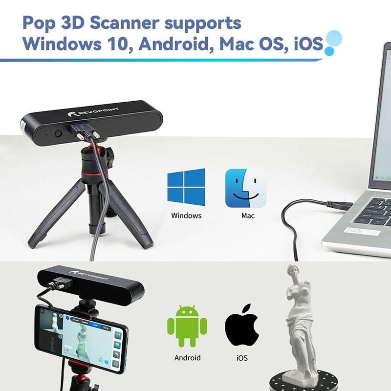 Revopoint POP 3D Scanner High Precision Handheld Scanner for Printing w/ Tripod gallery