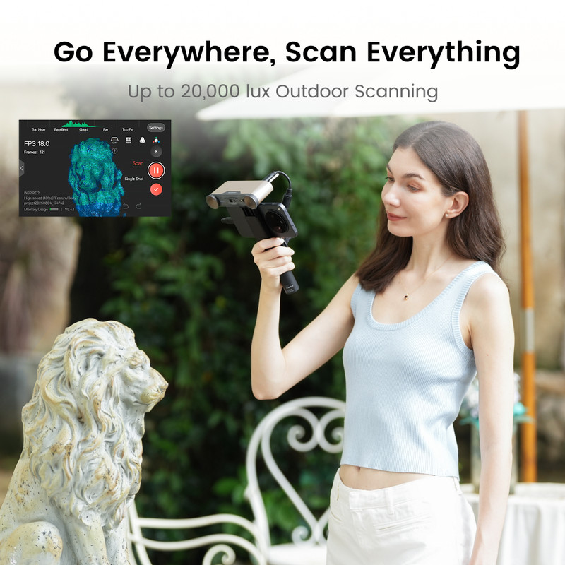Revopoint INSPIRE2 3D Scanner For 3D Printer Handheld Outdoor Laser Scanner gallery