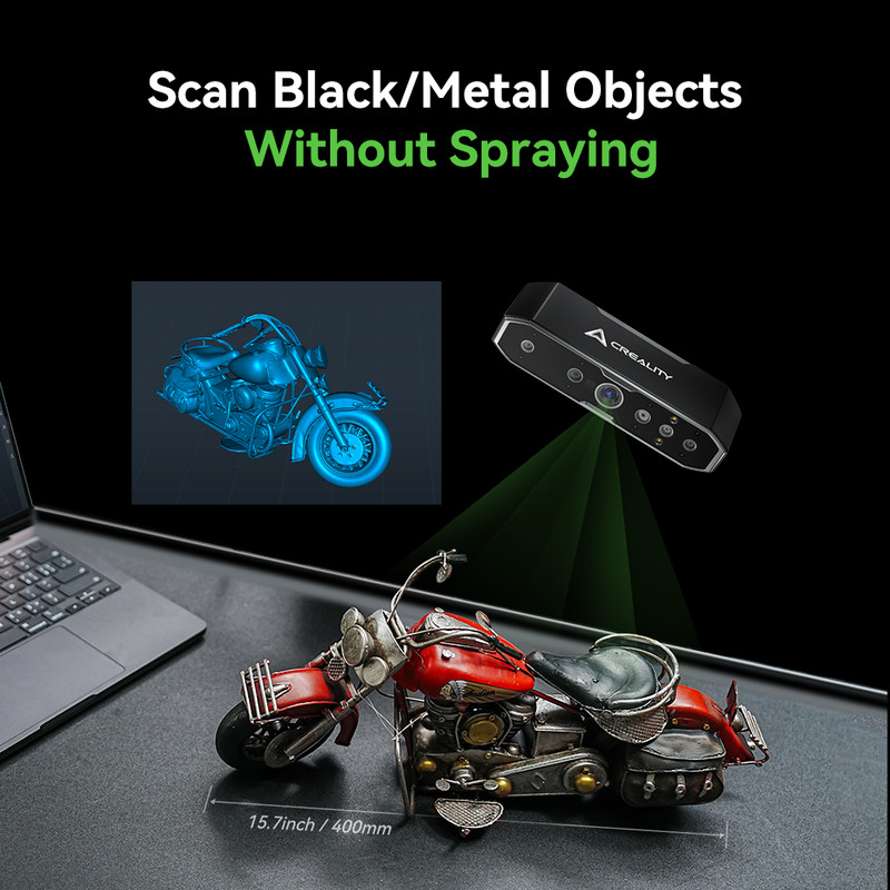 Creality 3D Scanner CR-Scan Otter 0.02mm Accuracy Scan for Black/Metal Objects gallery