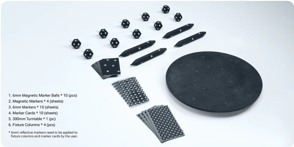Einscan 3D Marker Kit NIB Turntable Magnetic Balls Cards for Accurate Tracking gallery