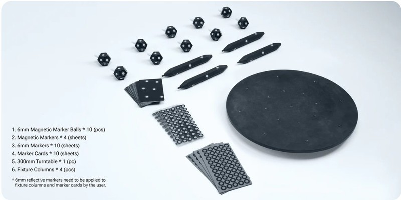 Einscan 3D Marker Kit NIB Turntable Magnetic Balls Cards for Accurate Tracking gallery
