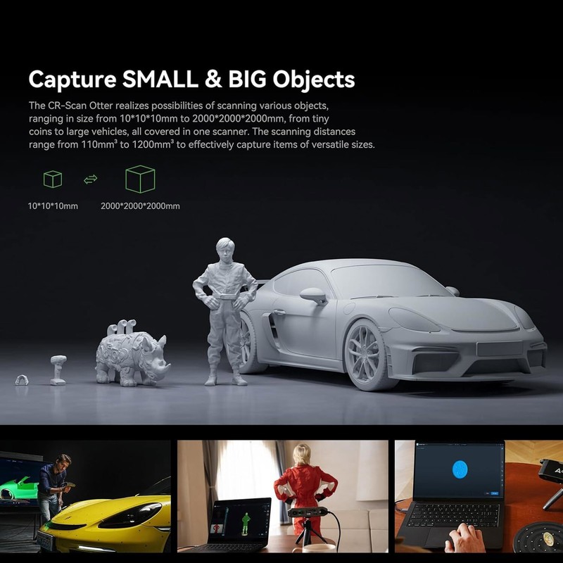 Creality CR-Scan Otter 3D Scanner, Four-Lens Stereo System 0.02mm Accuracy 20fps gallery