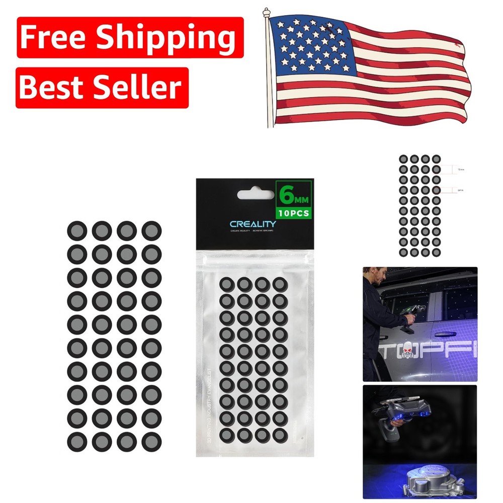 Official 6mm 3D Scanning Reference Dots - 10 Sheets with 400 Adhesive Points