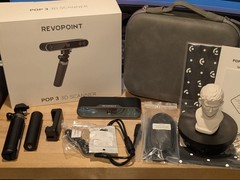 Revopoint POP 3 3D Scanner – Full Kit – Turntable Grip Tripod Case – Low Usage