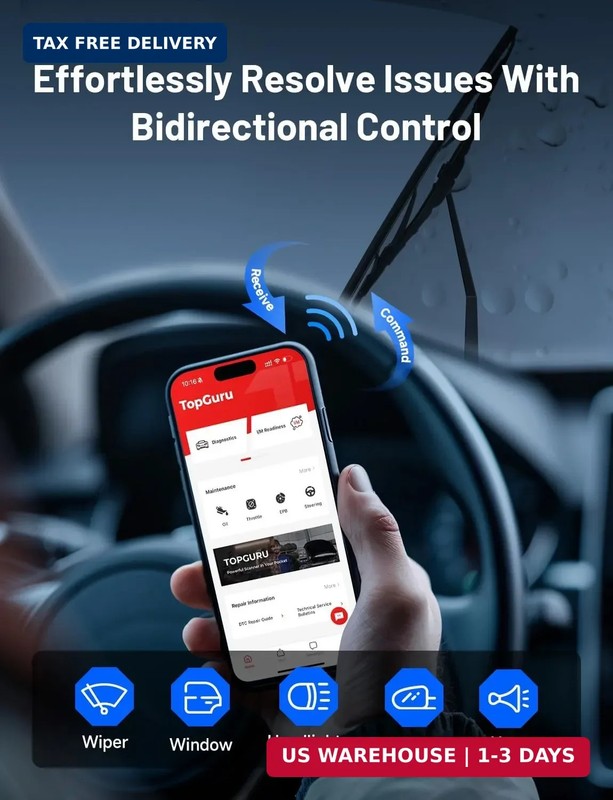 TOPDON TopScan Lite OBD2 Scanner Bluetooth, Bi-Directional Scanner Wireless All gallery