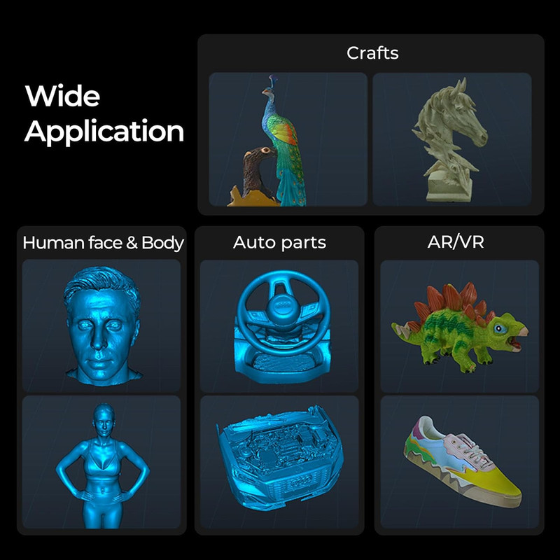 3D Scanner Cr-Scan Ferret Pro for 3D Printing, Upgrade Handheld Scanner with Wir gallery