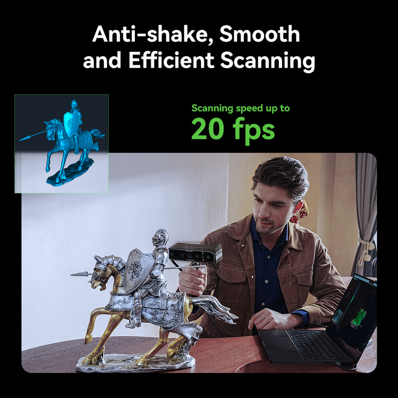 Creality 3D Scanner CR-Scan Otter 0.02mm Accuracy Scan for Black/Metal Objects gallery