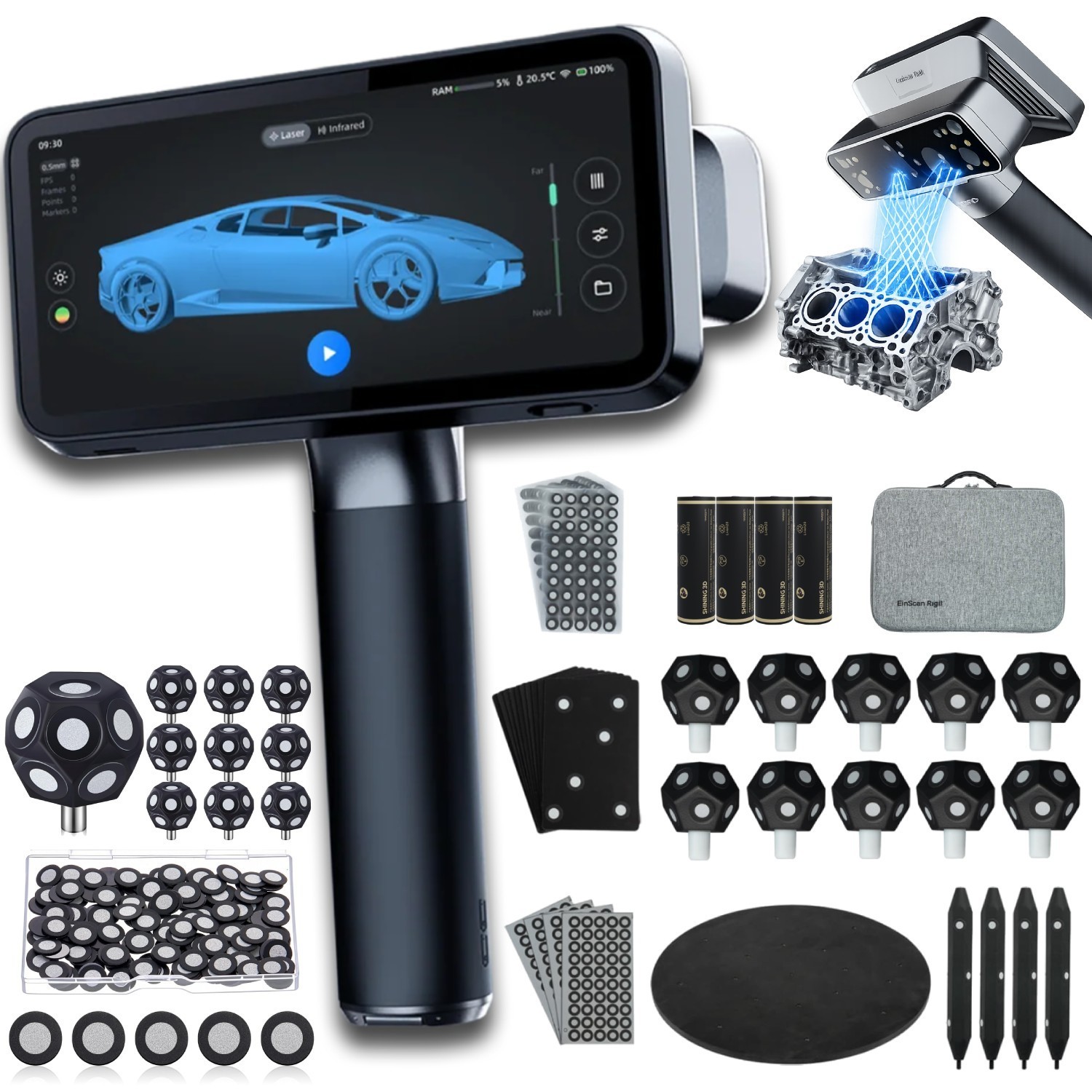 Shining3D [ EinScan Rigil ] Wireless Tri-Mode 3D Laser Scanner w/ Scanning SW gallery