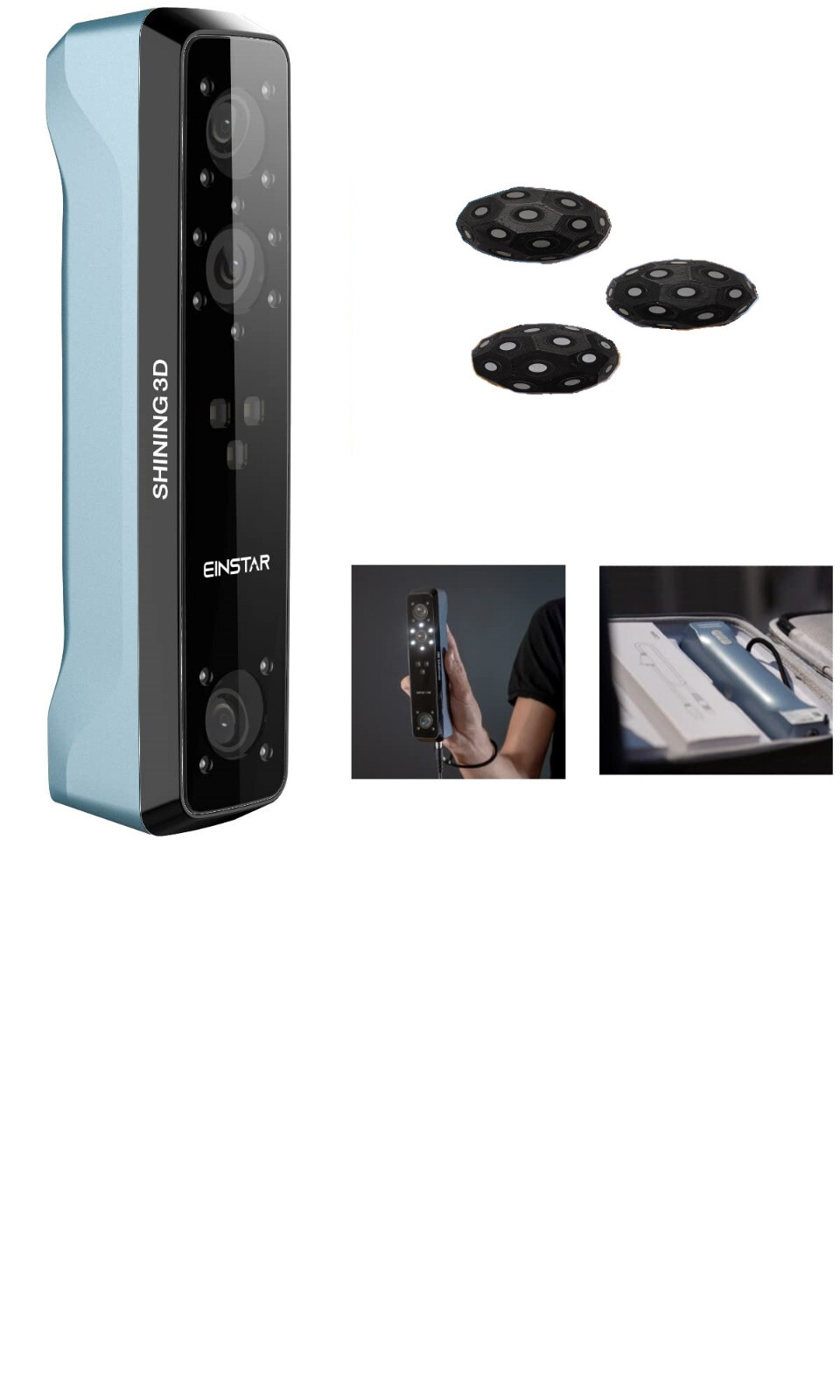 Einstar 3D Color Handheld Scanner 0.1mm Resolution with 3 Marker Helper gallery