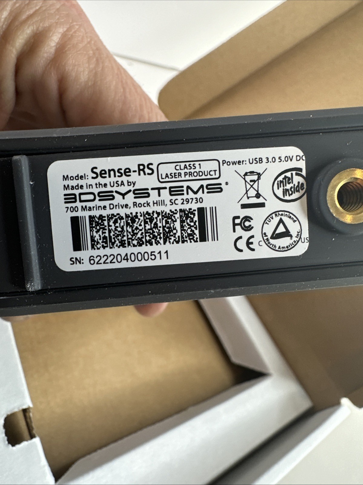 3D Systems Sense-RS Handheld 3D Scanner (2nd Gen) Intel Sense USB 3.0 Full Color gallery